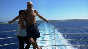 auf der Fähre - wie auf der Titanic, nur  achtern